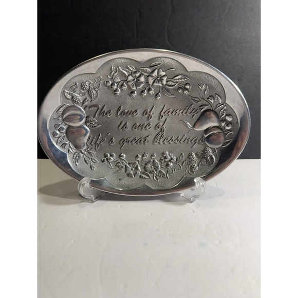 Other - Lenox Pewter Plaque "The Love of Family" Decorative Sentimental Tray